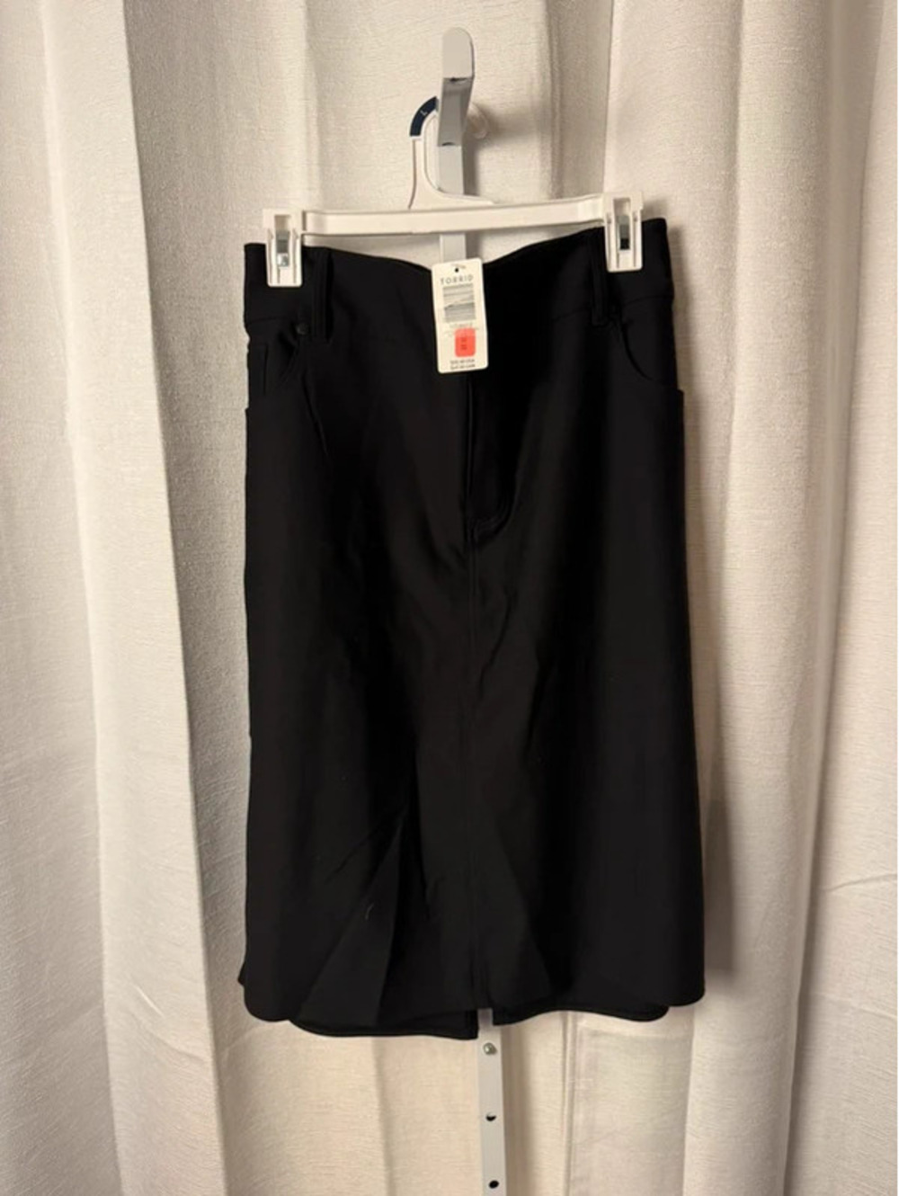 Torrid Black Midi Skirt Size 24 Rayon Nylon Spandex